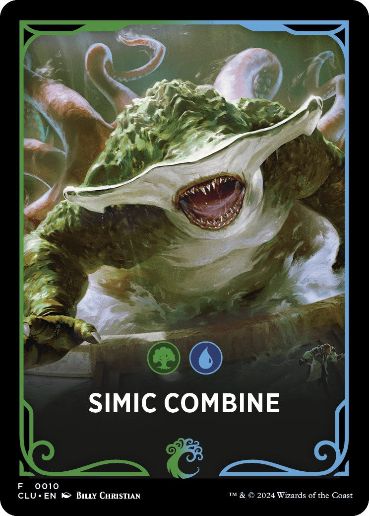 Simic Combine Theme Card [Ravnica: Clue Edition Tokens]-1