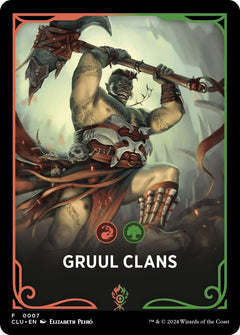 Gruul Clans Theme Card [Ravnica: Clue Edition Tokens]-1