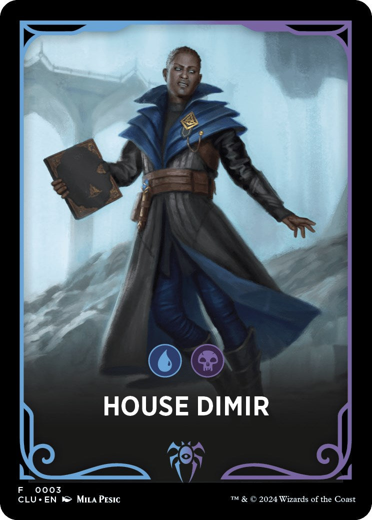 House Dimir Theme Card [Ravnica: Clue Edition Tokens]-1