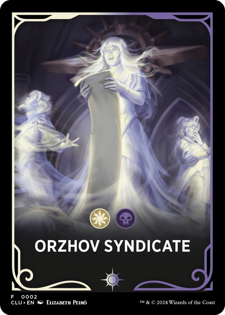 Orzhov Syndicate Theme Card [Ravnica: Clue Edition Tokens]-1