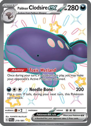 Paldean Clodsire ex (219/091) [Scarlet & Violet: Paldean Fates]-1