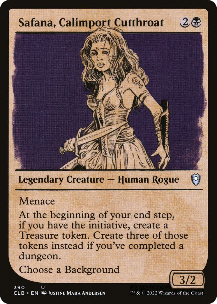 Safana, Calimport Cutthroat (Showcase) [Commander Legends: Battle for Baldur's Gate]-1