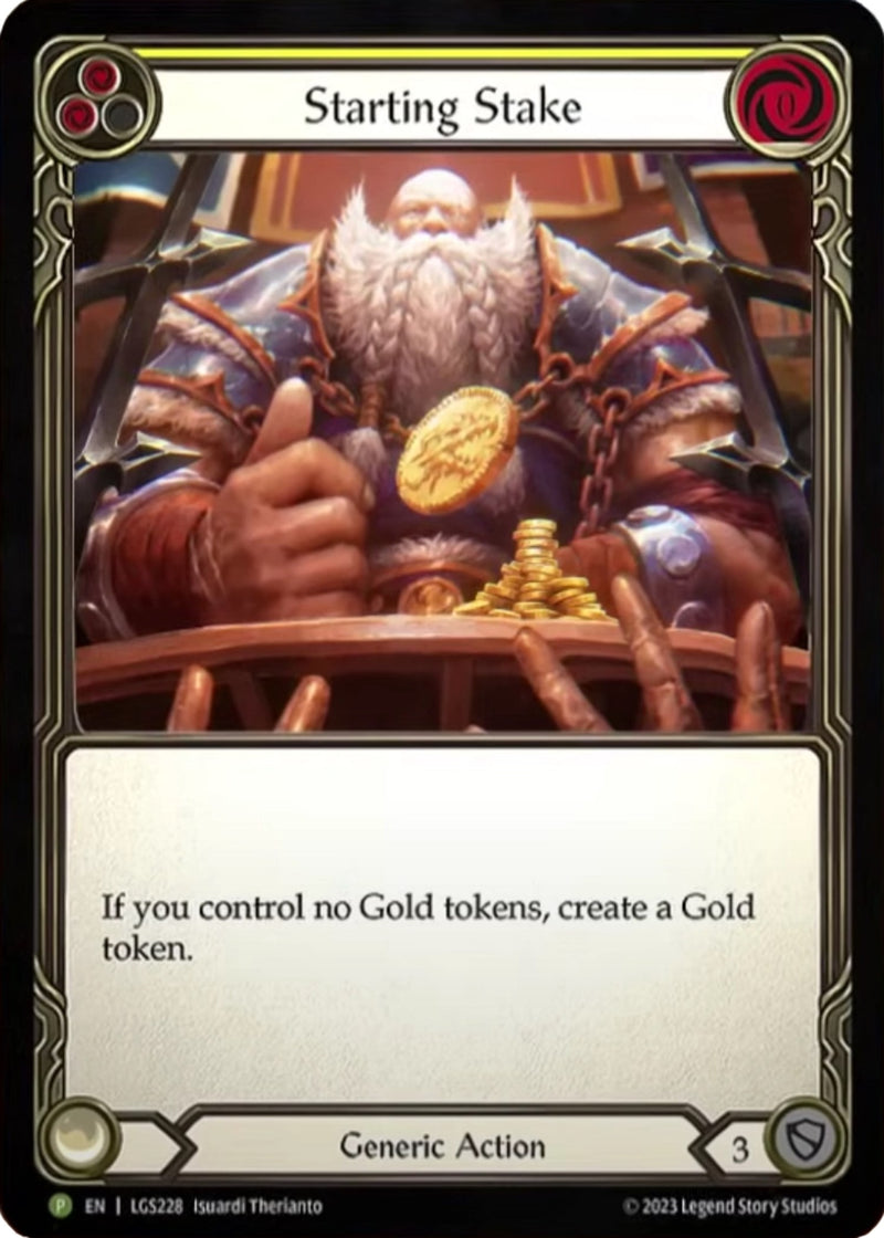 Starting Stake (Yellow) (Cold Foil) [LGS228] (Promo)  Cold Foil-1