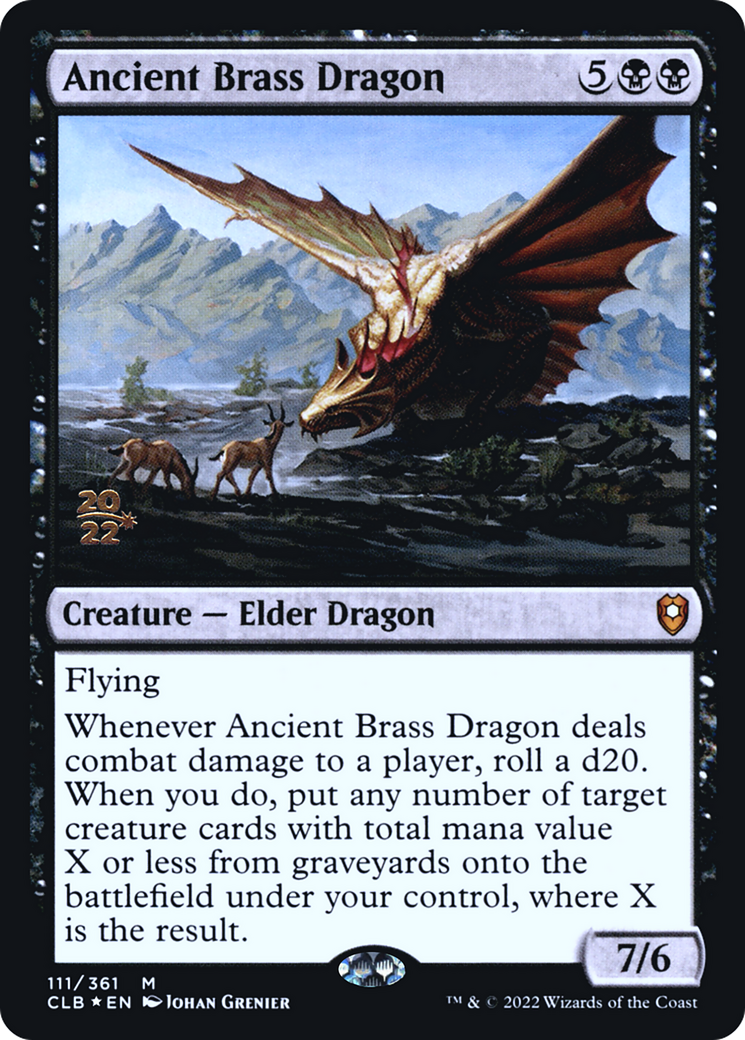 Ancient Brass Dragon [Commander Legends: Battle for Baldur's Gate Prerelease Promos]-1