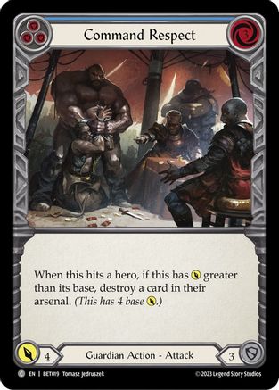 Command Respect (Blue) [BET019] (Heavy Hitters Betsy Blitz Deck)-1