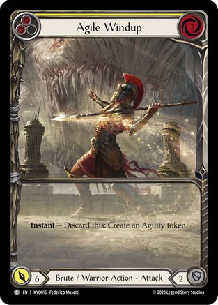 Agile Windup (Yellow) [KYO016] (Heavy Hitters Kayo Blitz Deck)-1