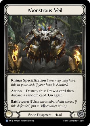 Monstrous Veil [RNR004] (Rhinar Hero Deck)-1