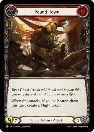 Pound Town (Red) [RNR014] (Rhinar Hero Deck)-1