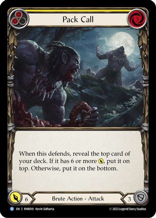 Pack Call (Yellow) [RNR019] (Rhinar Hero Deck)-1