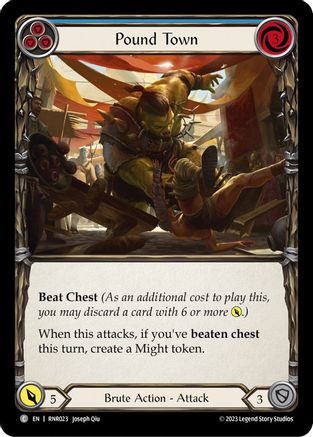 Pound Town (Blue) [RNR023] (Rhinar Hero Deck)-1