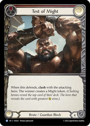 Test of Might (Red) [VIC012] (Heavy Hitters Victor Blitz Deck)-1