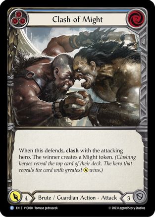 Clash of Might (Blue) [VIC020] (Heavy Hitters Victor Blitz Deck)-1