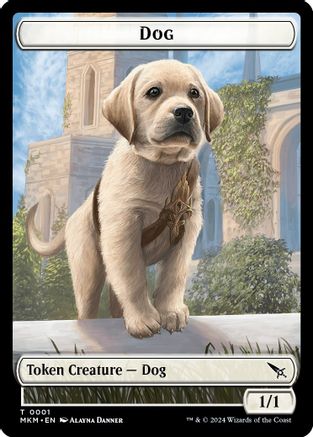 Dog Token (MKM-001) - Murders at Karlov Manor-1