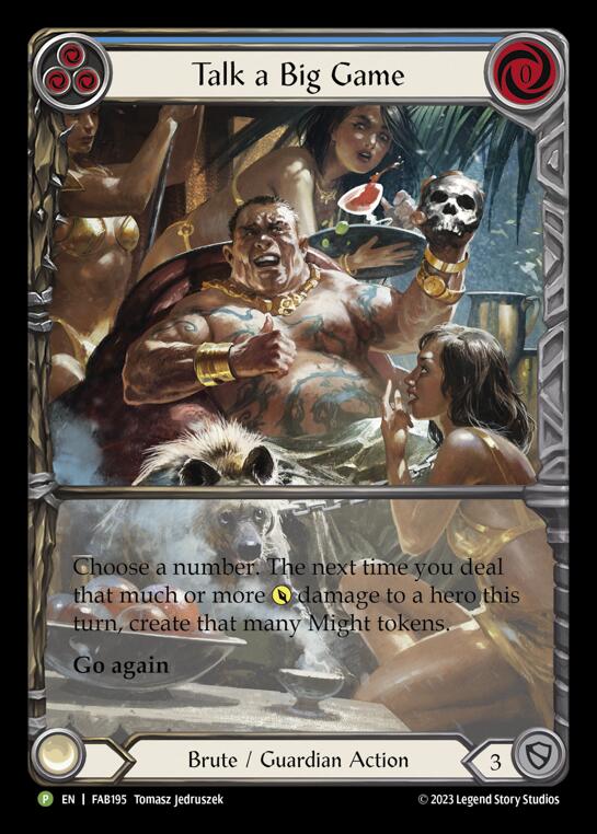 Talk a Big Game [FAB195] (Promo)  Rainbow Foil-1