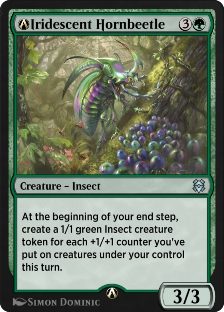 A-Iridescent Hornbeetle (ZNR-A-187) - Zendikar Rising-1