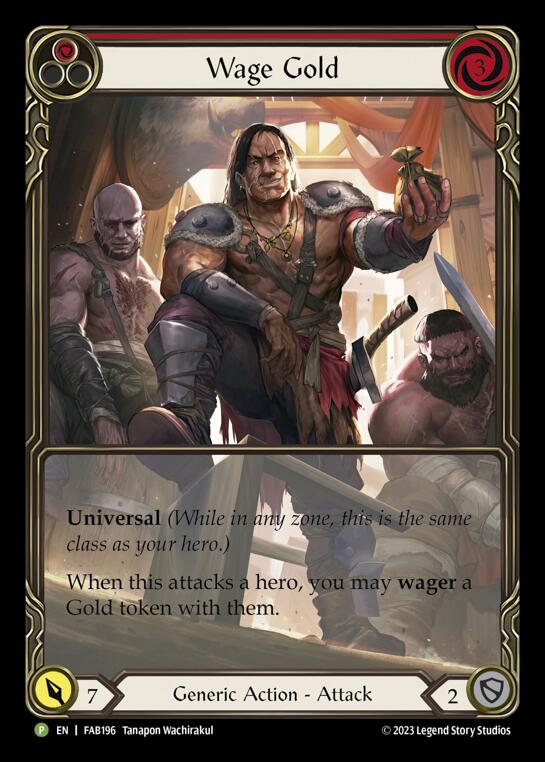Wage Gold (Red) [FAB196] (Promo)  Rainbow Foil-1