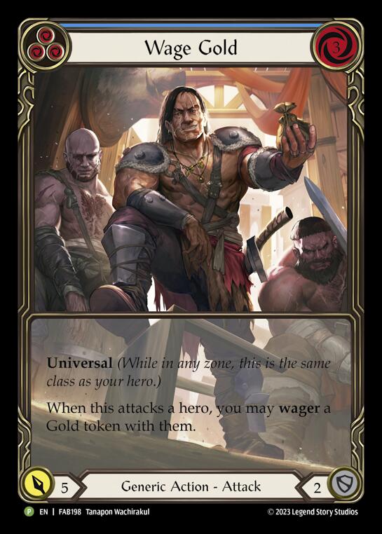 Wage Gold (Blue) [FAB198] (Promo)  Rainbow Foil-1