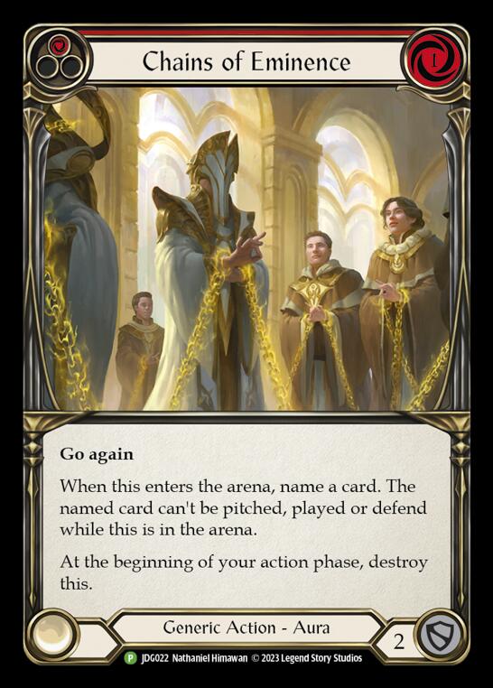 Chains of Eminence (Red) [JDG022] (Promo)  Cold Foil-1