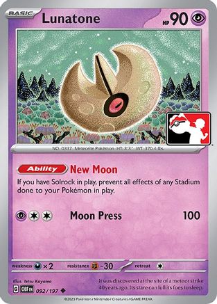 Lunatone (092/197) [Prize Pack Series Four]-1