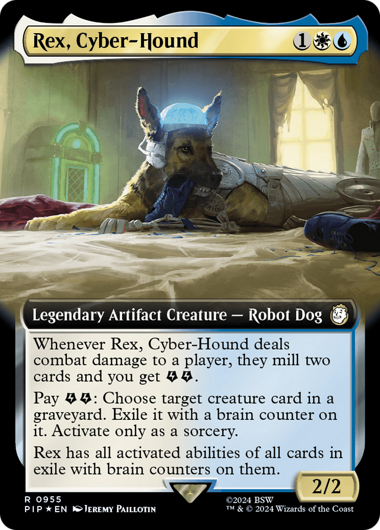 Rex, Cyber-Hound (Extended Art) (Surge Foil) [Fallout]-1