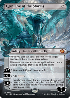 Ugin, Eye of the Storms (Borderless) (TDM-382) - Tarkir: Dragonstorm (Borderless)-1