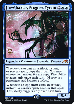 Jin-Gitaxias, Progress Tyrant [Kamigawa: Neon Dynasty Prerelease Promos]-1