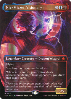 Niv-Mizzet, Visionary (Borderless) (Mana Foil) [Foundations]-1