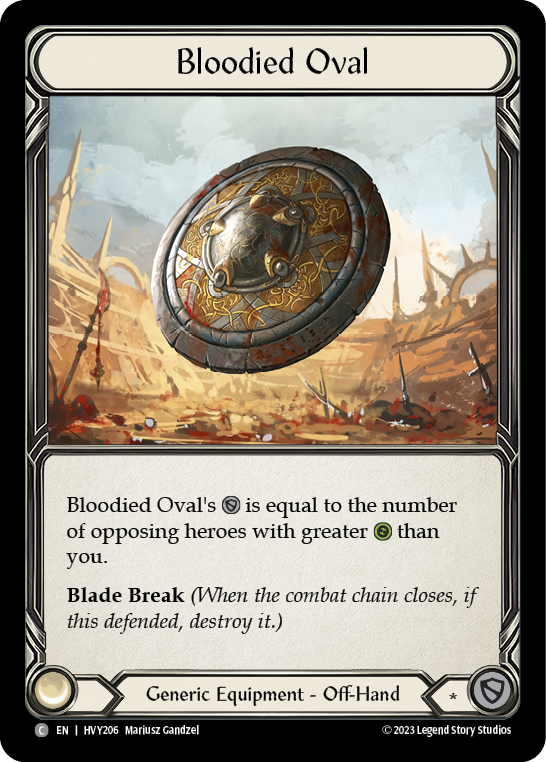 Bloodied Oval [HVY206] (Heavy Hitters)  Cold Foil-1