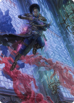 Kaya, Geist Hunter // Kaya, Geist Hunter (AVOW-003) - Crimson Vow Art Series (Borderless) Foil-1