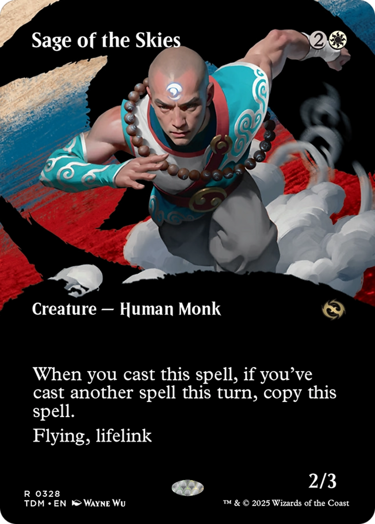 Sage of the Skies (Borderless) [Tarkir: Dragonstorm]-1