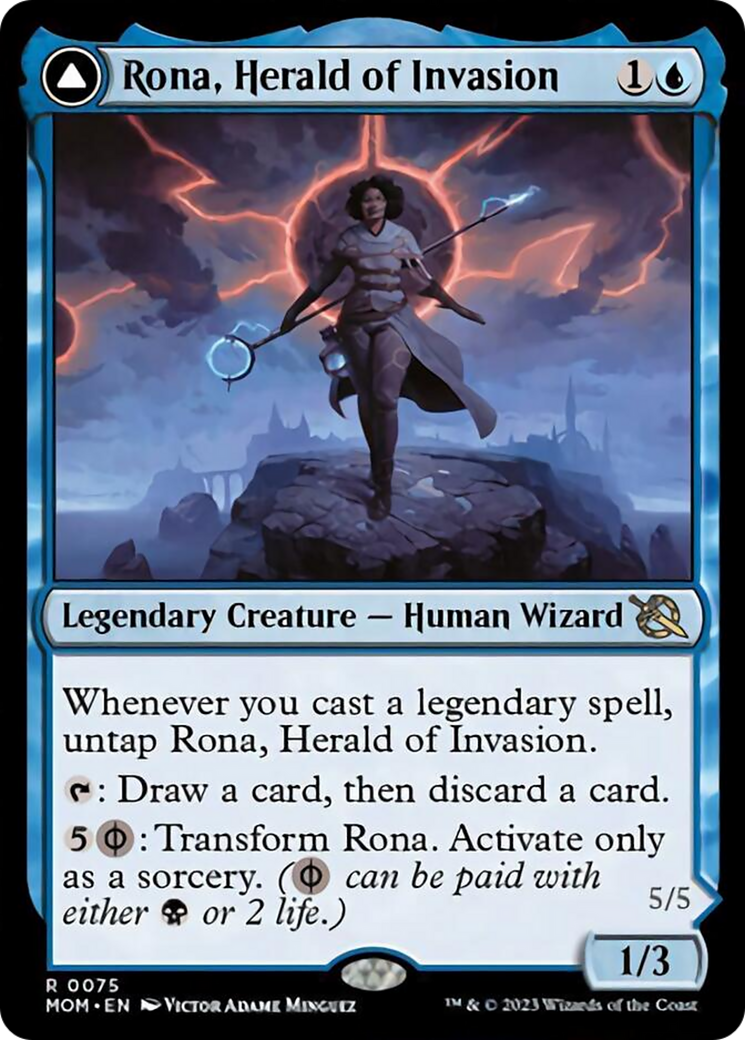 Rona, Herald of Invasion // Rona, Tolarian Obliterator [March of the Machine]-1