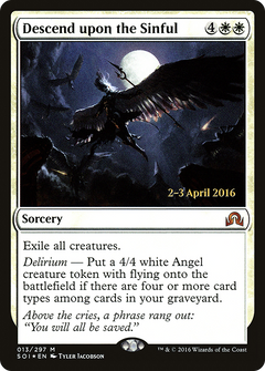 Descend upon the Sinful [Shadows over Innistrad Prerelease Promos]-1