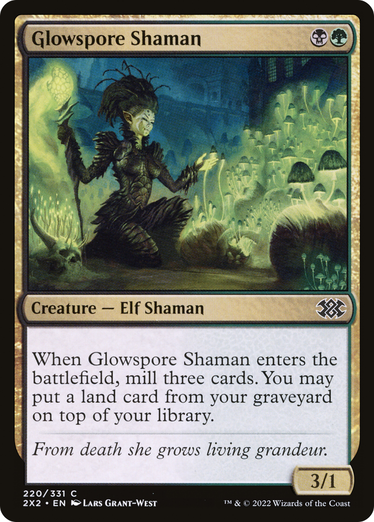 Glowspore Shaman [Double Masters 2022]-1