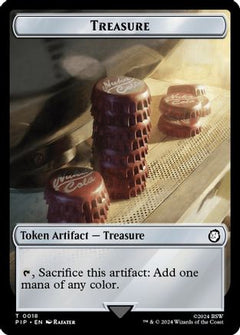 Treasure (0018) // Zombie Mutant Double-Sided Token (PIP-18 // 7) - Universes Beyond: Fallout Foil-1