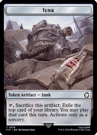 Junk // Clue Double-Sided Token [Fallout Tokens]-1