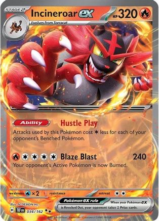 Incineroar ex (034/162) [Scarlet & Violet: Temporal Forces]-1