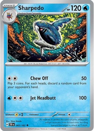 Sharpedo (043/162) [Scarlet & Violet: Temporal Forces]-1