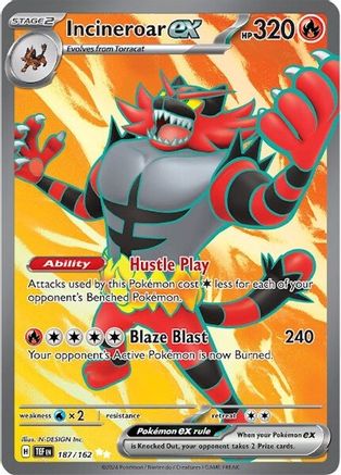 Incineroar ex (187/162) [Scarlet & Violet: Temporal Forces]-1