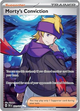 Morty's Conviction (201/162) [Scarlet & Violet: Temporal Forces]-1