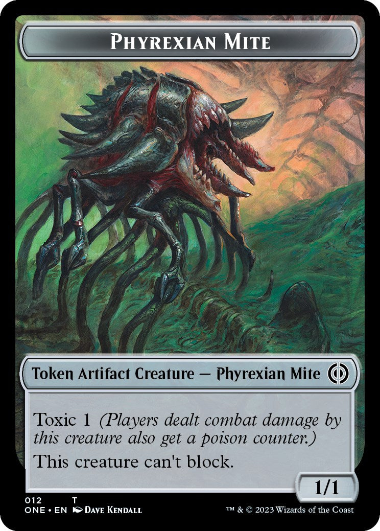 Phyrexian Mite (012) // Phyrexian Beast Double-Sided Token [Phyrexia: All Will Be One Tokens]-1