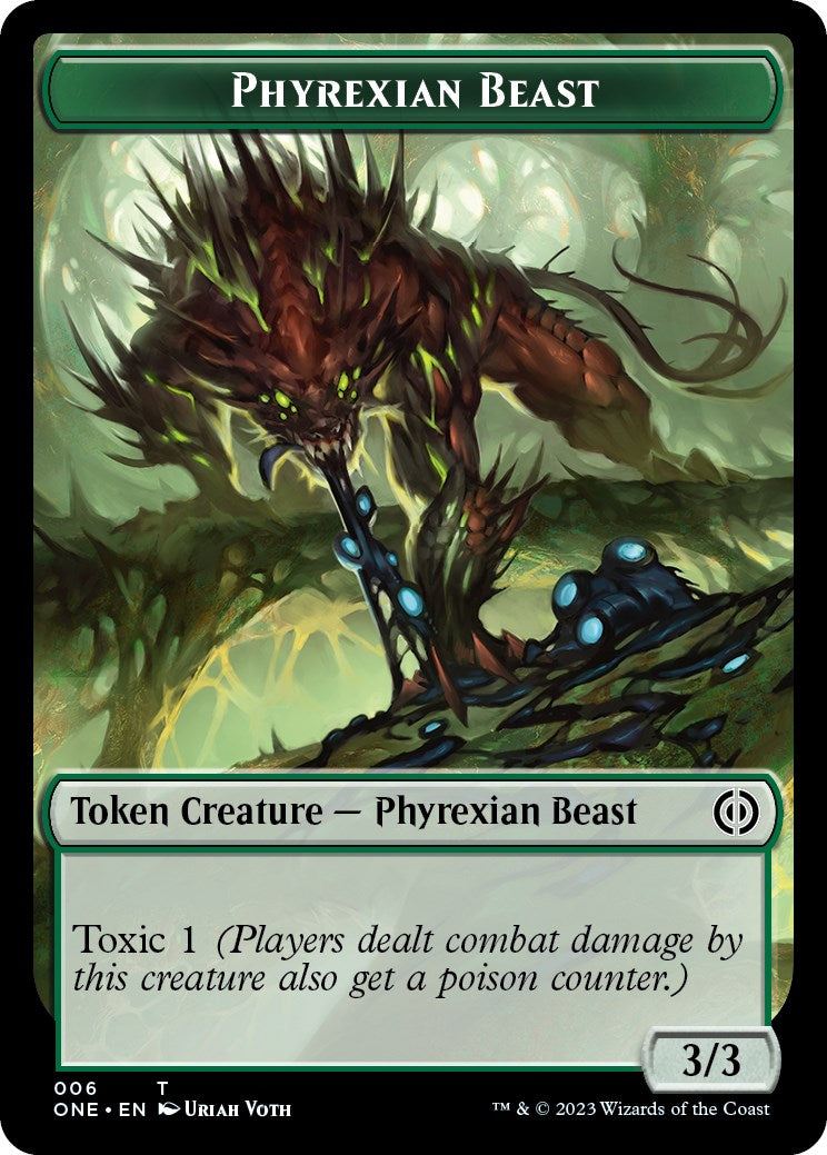 Phyrexian Mite (012) // Phyrexian Beast Double-Sided Token [Phyrexia: All Will Be One Tokens]-2