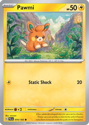 Pawmi (074/193) (Cosmo Foil) [Scarlet & Violet: Paldea Evolved]-1