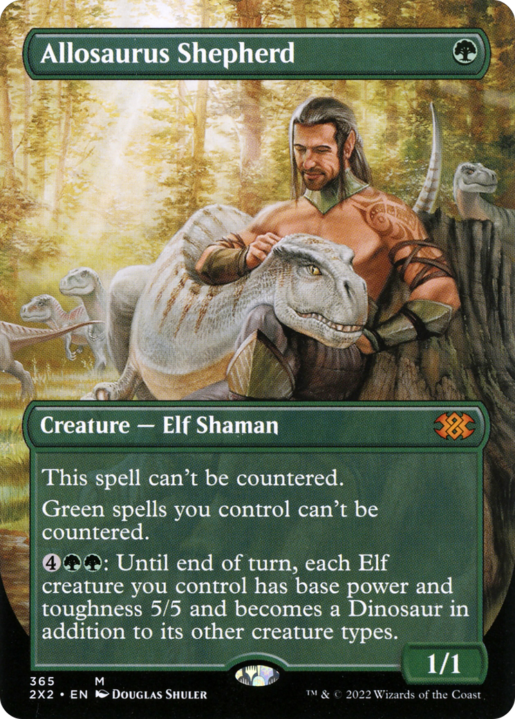 Allosaurus Shepherd (Borderless Alternate Art) [Double Masters 2022]-1