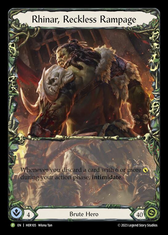 Rhinar, Reckless Rampage [HER105] (Promo)  Rainbow Foil-1