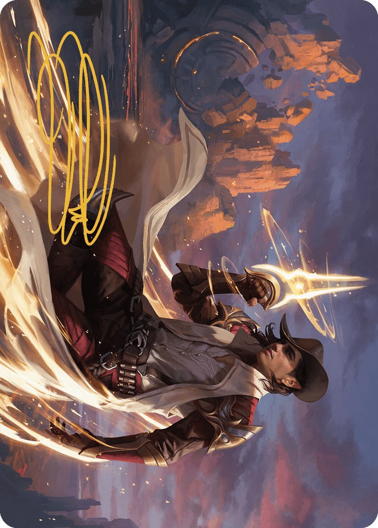Kellan, the Kid Art Card (Gold-Stamped Signature) [Outlaws of Thunder Junction Art Series]-1