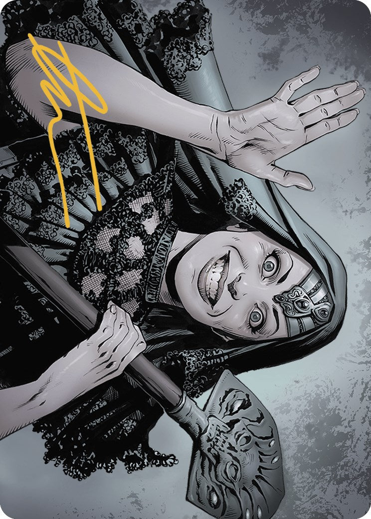 Gisa, the Hellraiser Art Card (Gold-Stamped Signature) [Outlaws of Thunder Junction Art Series]-1