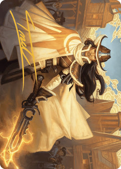 Omenport Vigilante Art Card (Gold-Stamped Signature) [Outlaws of Thunder Junction Art Series]-1