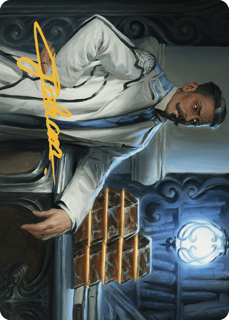 Baron Bertram Graywater Art Card (Gold-Stamped Signature) [Outlaws of Thunder Junction Art Series]-1