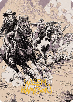Overwhelming Forces Art Card (Gold-Stamped Signature) [Outlaws of Thunder Junction Art Series]-1
