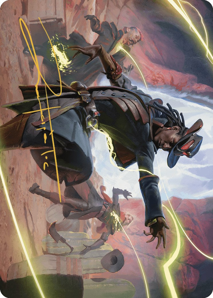Lilah, Undefeated Slickshot Art Card (Gold-Stamped Signature) [Outlaws of Thunder Junction Art Series]-1